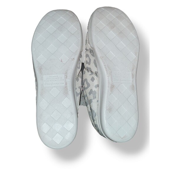 Dearfoam Slipper Thick Sole size Large 11 - 12 Gray Cheetah Animal Print - Picture 3 of 4